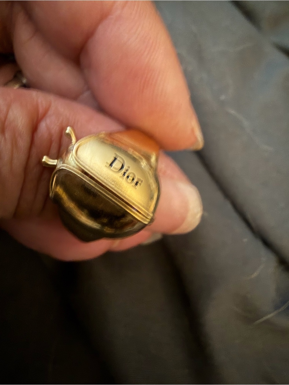 Dior Gold-Tone ladybug Charm ring size 7